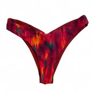 WeWoreWhat Delilah Bikini Bottom Fire Tie Dye